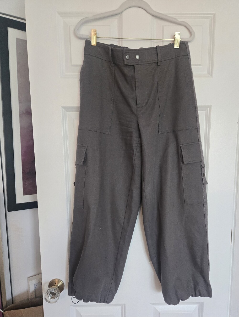 Vince Charcoal Gray Cargo Jogger Pants